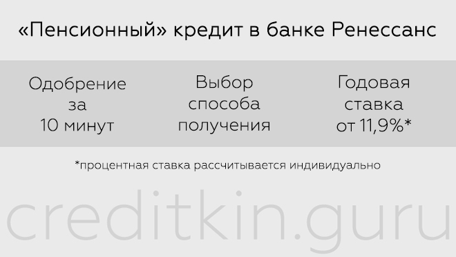 Ренессанс Кредит пенсионерам